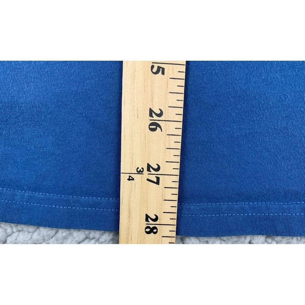 The North‎ Face T-Shirt Mens L Blue Cotton Standard Fit Crew Neck Graphic Logo